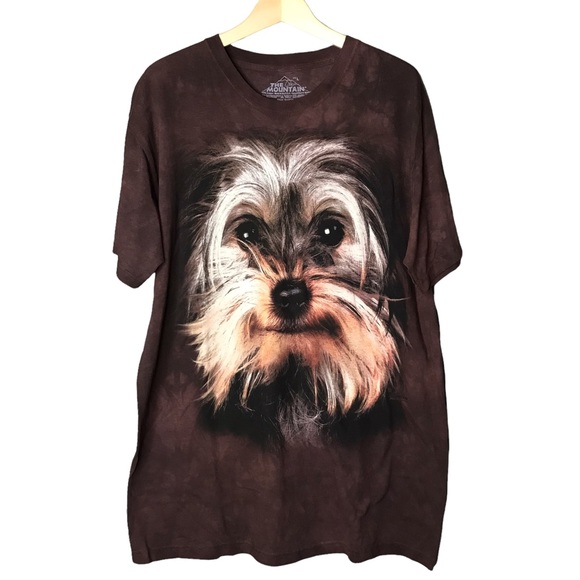 The Mountain Pup Dog Yorkie Short Sleeve Graphic Tee T-Shirt Shirt Top Large - Picture 1 of 10